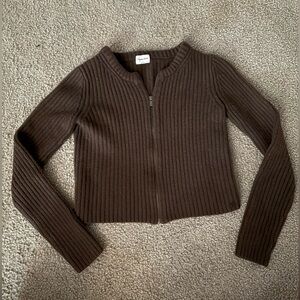Sunday Best Chocolate Ribbed Merino Wool Sweater